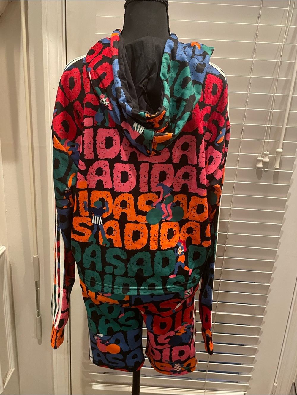Adidas Farm Multicolor Logo-Print Hoodie & Shorts Set - Picture 2 of 6